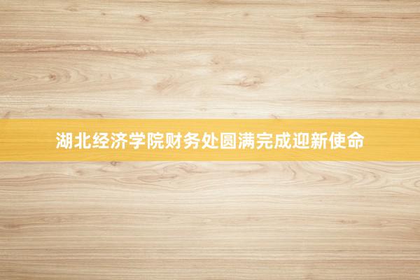 湖北经济学院财务处圆满完成迎新使命